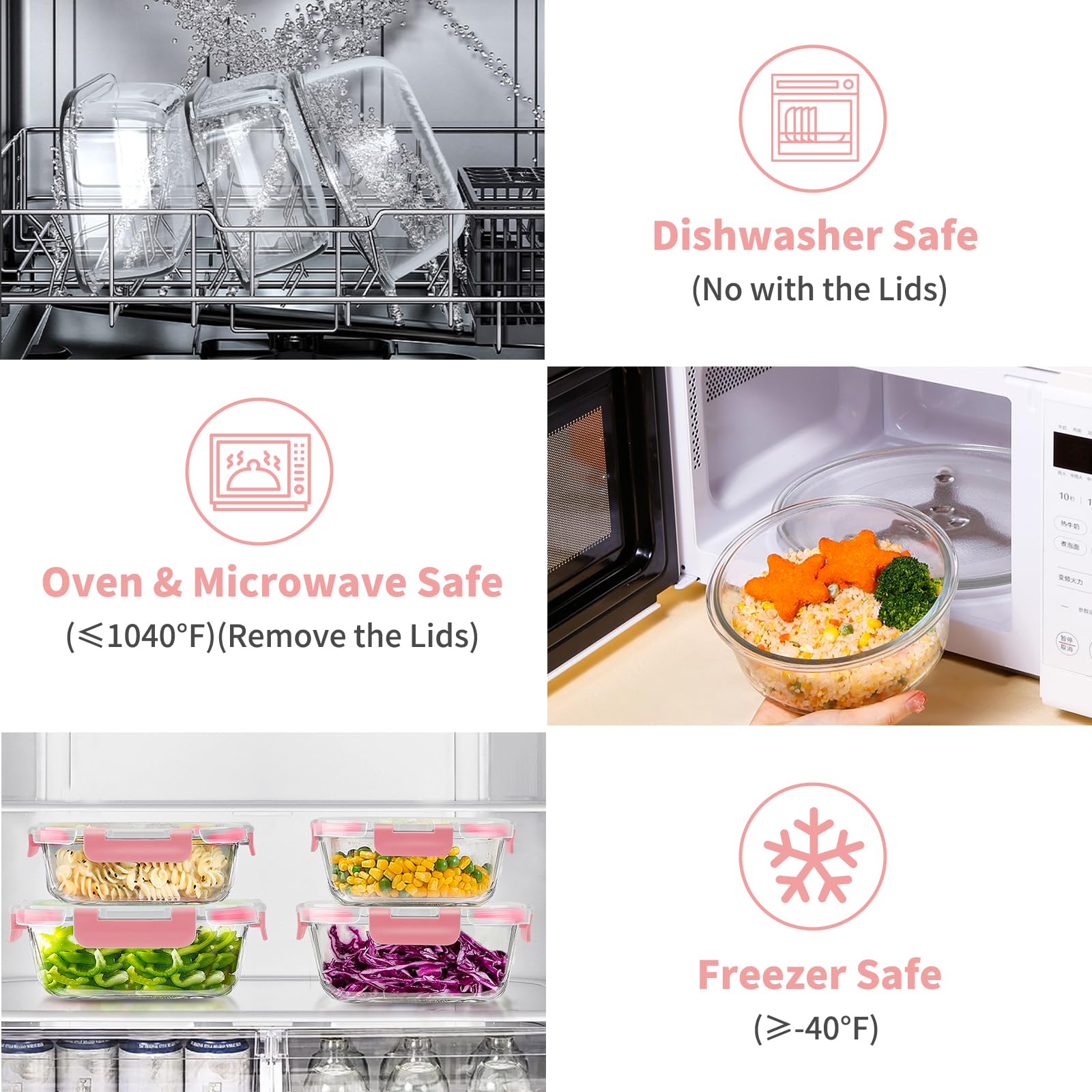 AMALEKO clear glass design lets you see contents at a glance.