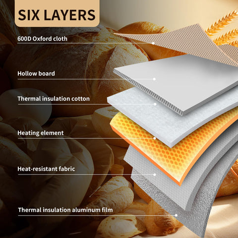 Amalflorid proofer stainless steel shelf prevents bottom overheating