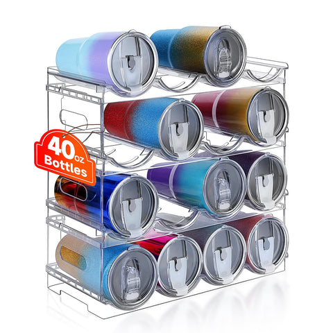 Amaoot large-compartment water bottle rack with wide slots for easy cabinet access.