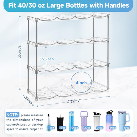 Amaoot water bottle storage shows detailed assembly guide for easy setup.