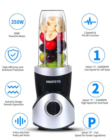 Amateys 24-ounce travel bottle with lid, perfect for on-the-go shakes