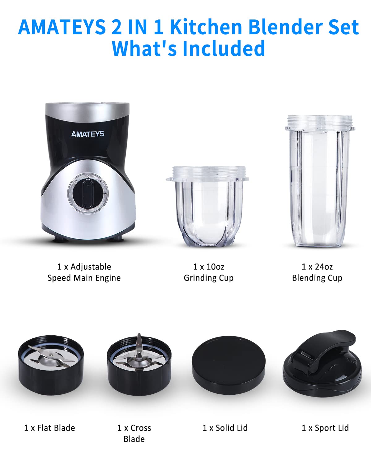 Amateys compact kitchen blender fitting small counters and tight spaces