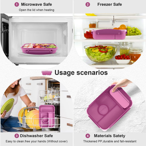 Amathley bento box with 1300 ml capacity for ample portions.