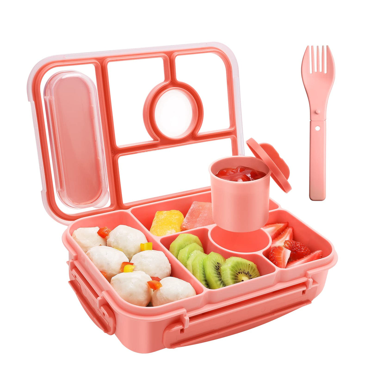 Amathley Bento Box five-compartments design for organized meals on the go.