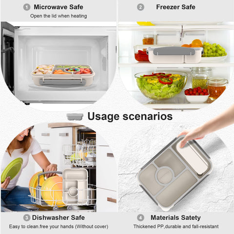 Amathley Bento Box durable shell withstands daily use and transport.