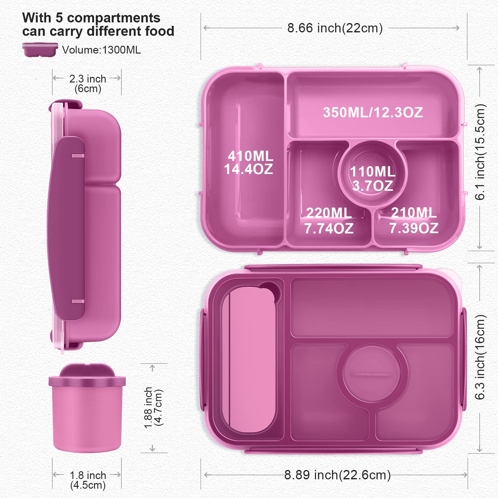 Amathley bento box shown in microwave reheating with lid removed.
