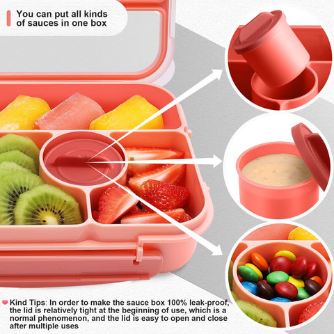 Amathley microwave and dishwasher safe bento box for easy reheating and cleaning.