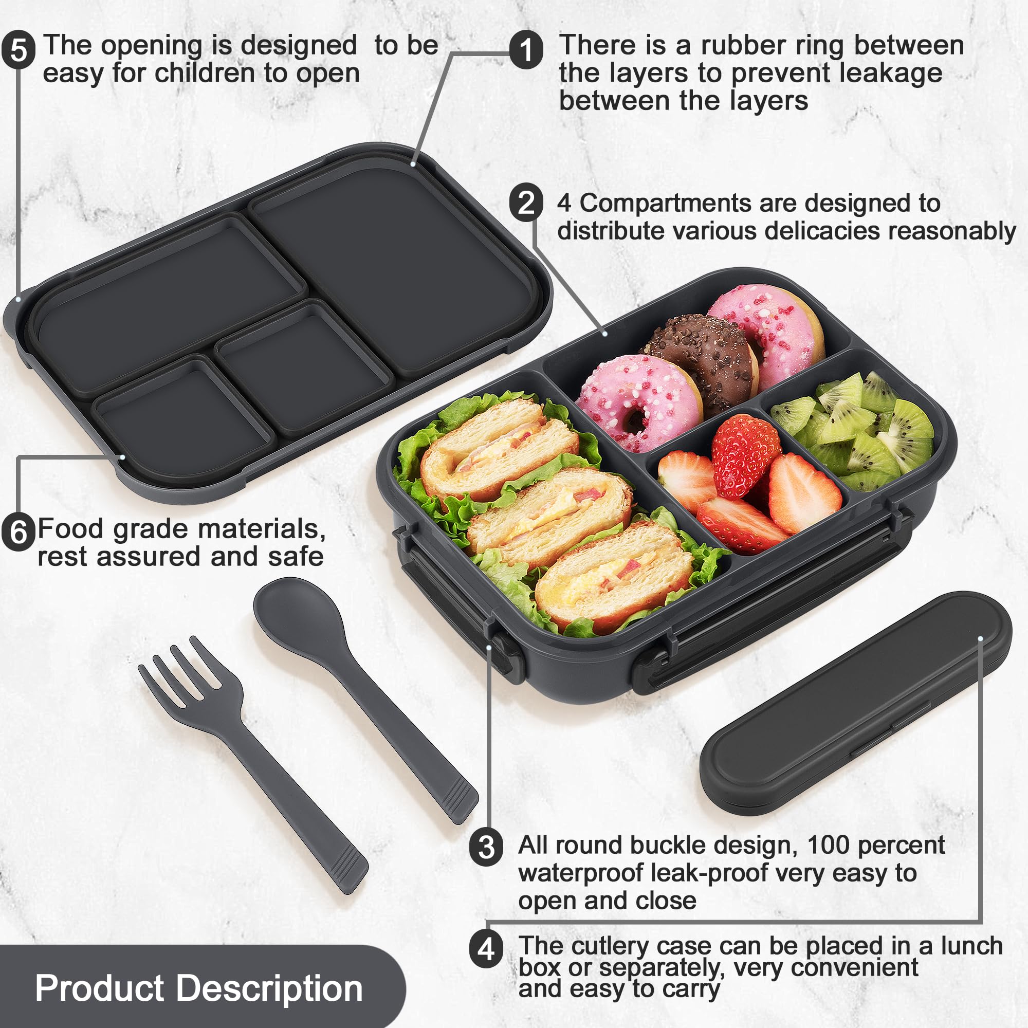Built-in Utensil Box Keeps Forks and Spoons Neatly Organized.