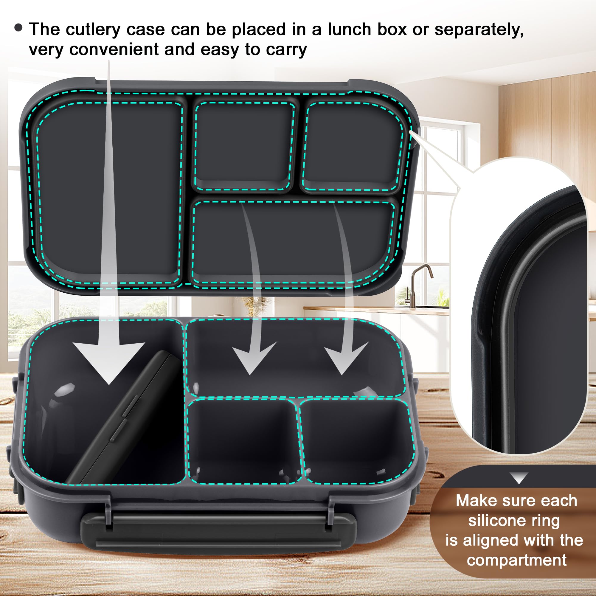 Microwave-Safe Base Allows Warming Meals at School.