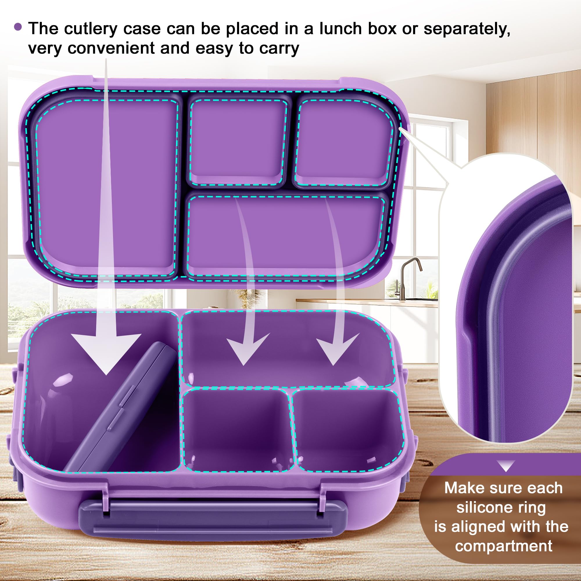 Amathley built-in utensils ensure you always have forks and spoons.