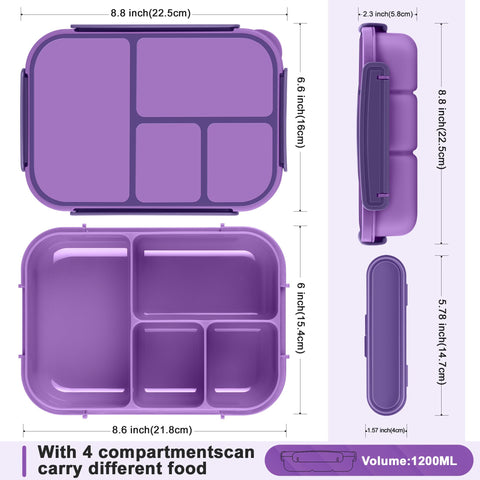 Amathley leakproof seal keeps foods separate and leak-free.
