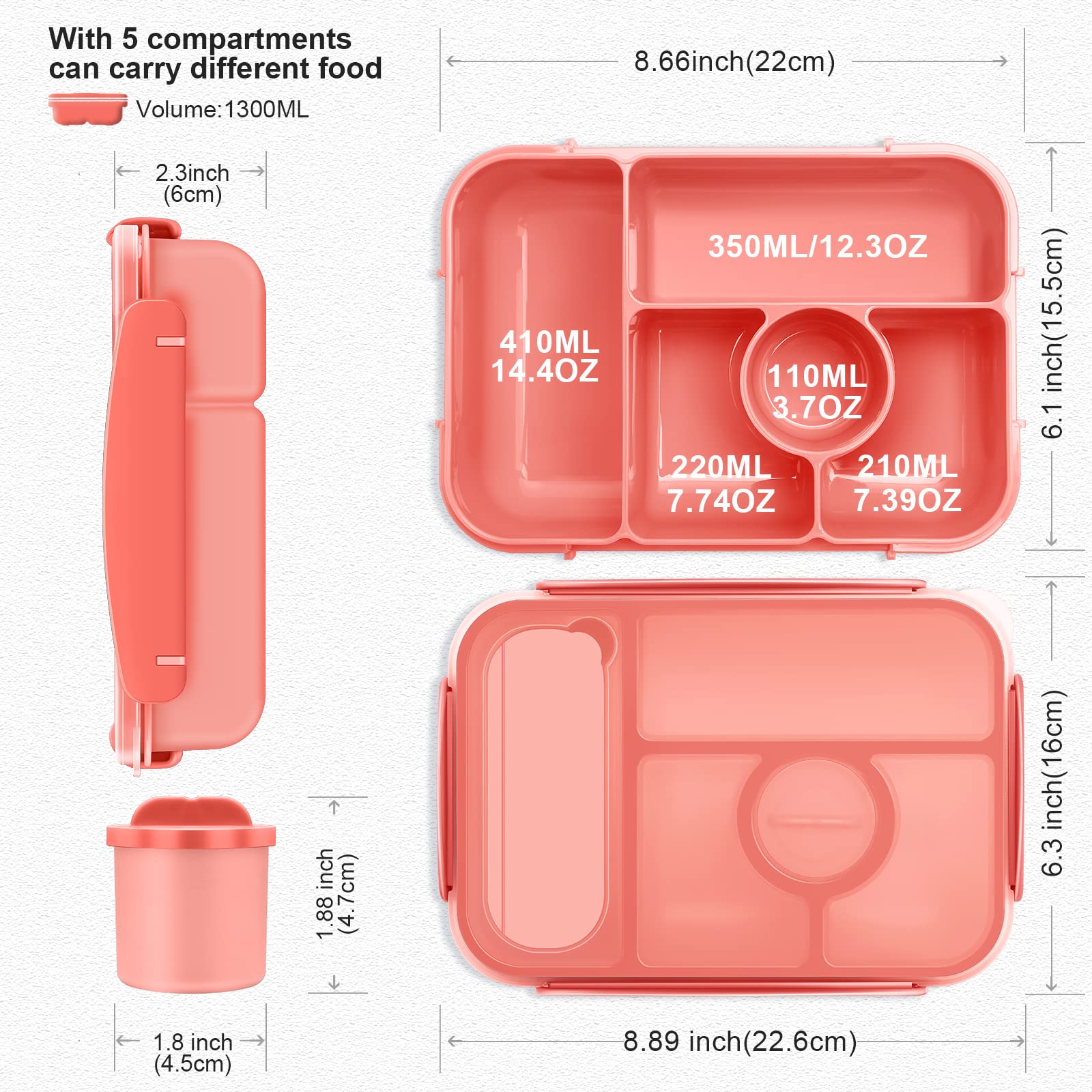 Amathley sauce containers included in box for secure sauces and dips.