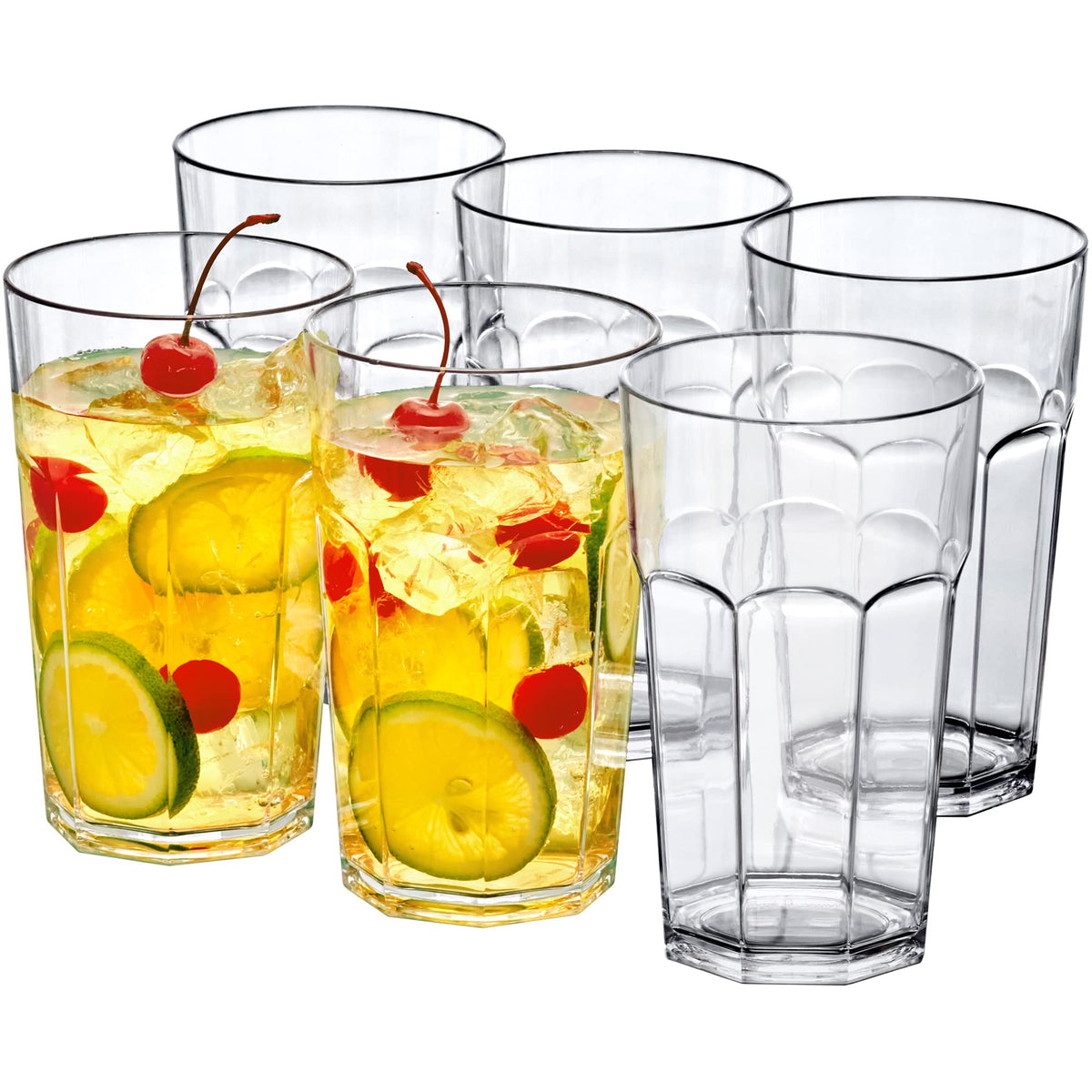 Amazing Abby Affinity 20oz tumbler, clear and stackable, ideal for easy serving.