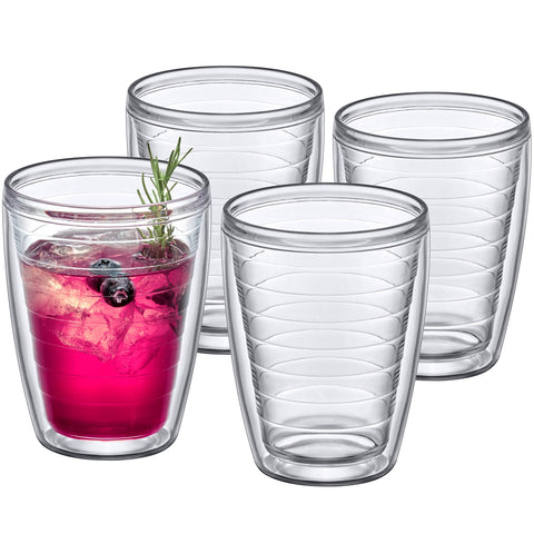 Amazing Abby Alaska 16-ounce insulated tumbler set with clear double-wall design keeps drinks cold.