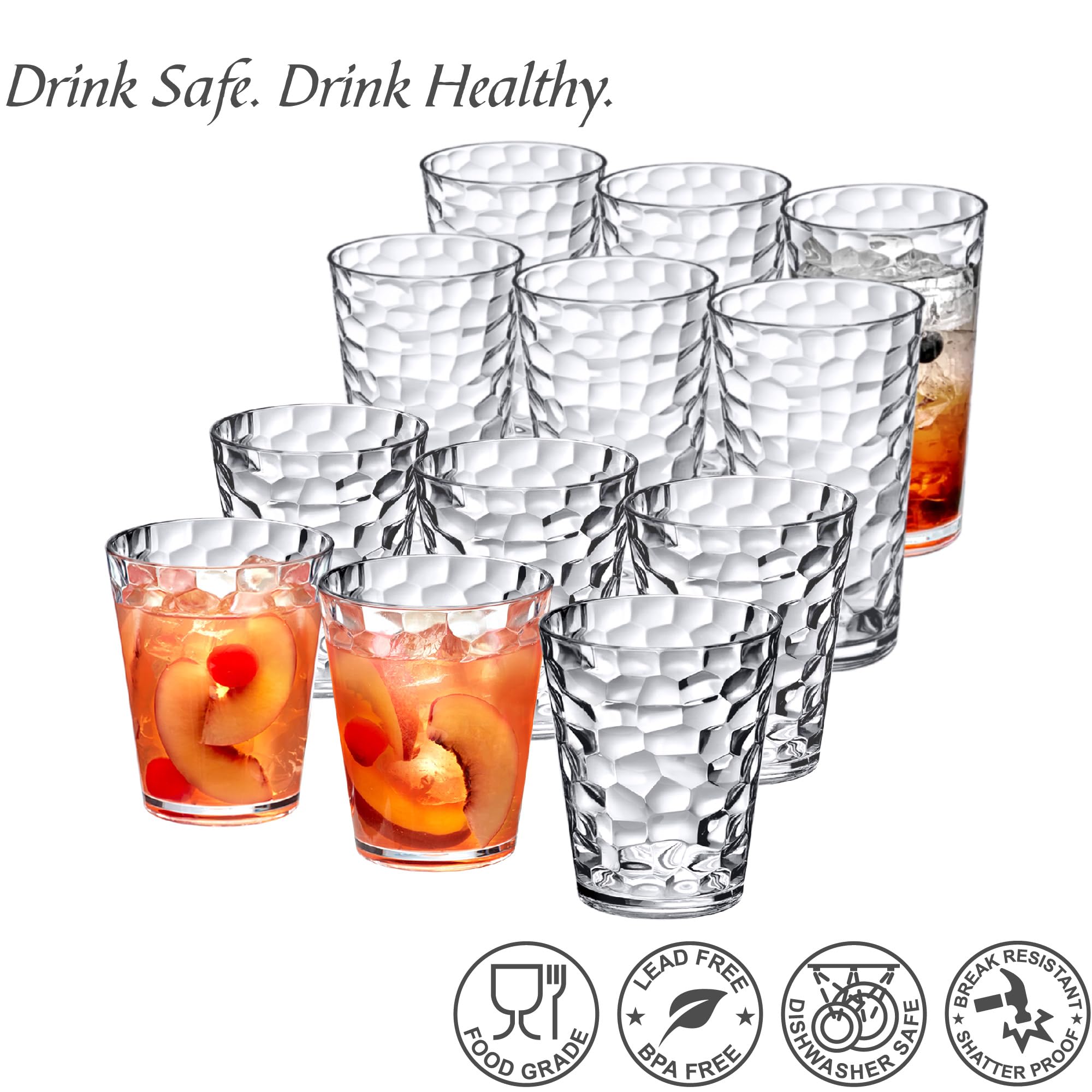 Amazing Abby BPA-free shatter-proof glasses ensure safe, durable daily use.