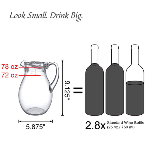 Amazing Abby Bubbly clear acrylic pitcher highlights drinks beautifully