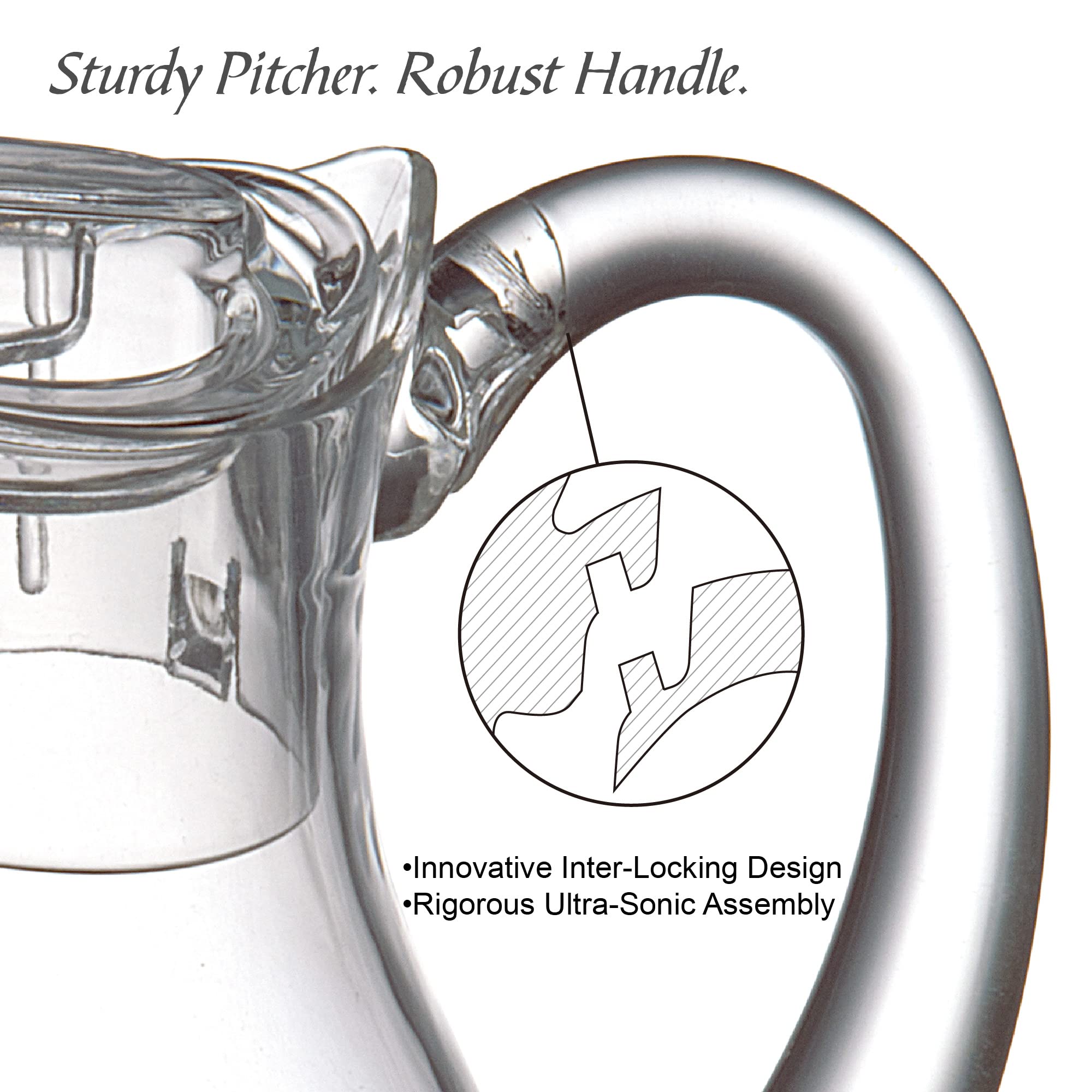 Amazing Abby Bubbly 2-Pack Pitcher pour action, smooth stream for iced tea.