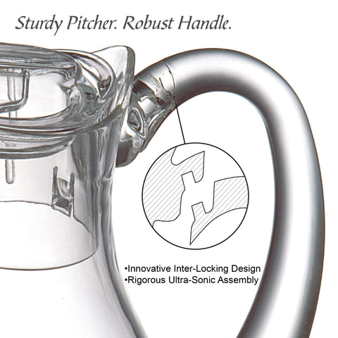 Amazing Abby Bubbly 2-Pack Pitcher pour action, smooth stream for iced tea.