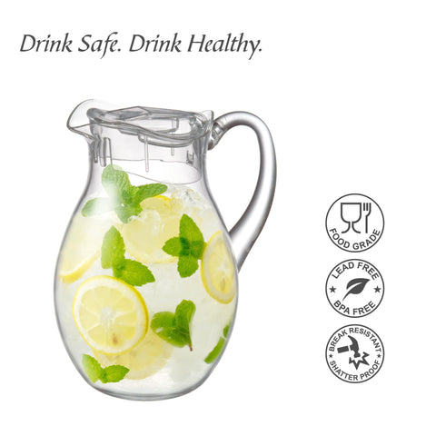 Amazing Abby Bubbly 2-Pack Pitcher shatter-proof construction, durable for weekly gatherings.