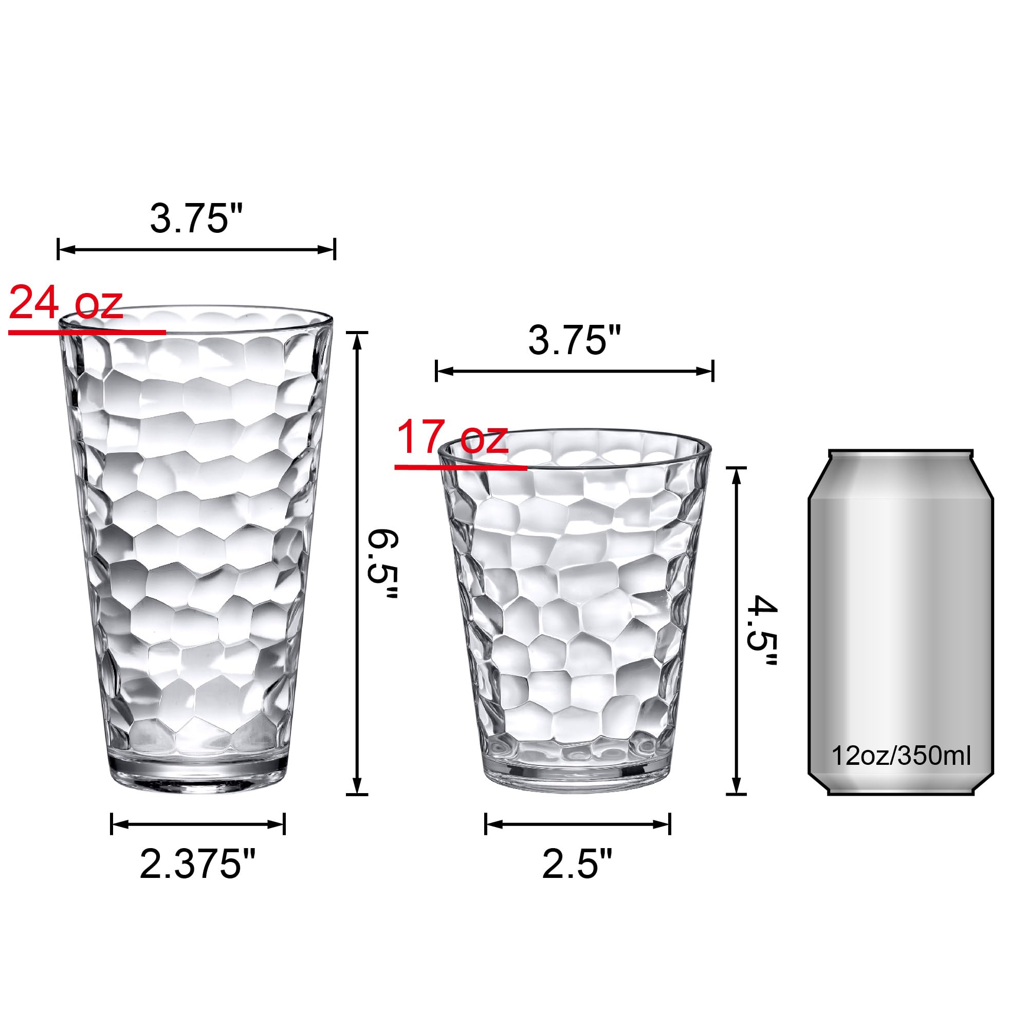 Amazing Abby clear tumblers are top-rack dishwasher safe for easy cleaning.