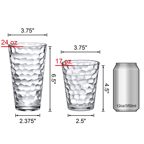 Amazing Abby clear tumblers are top-rack dishwasher safe for easy cleaning.