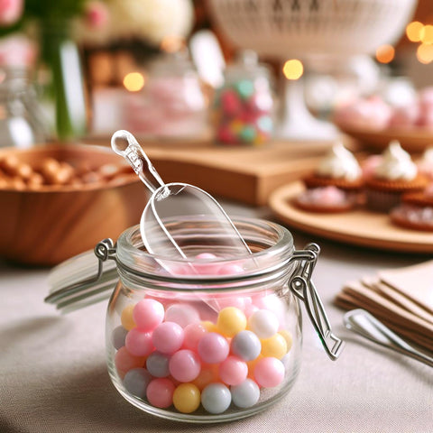Amazing Abby Elsa 5-ounce ice scoops ideal for beans and dry goods storage.