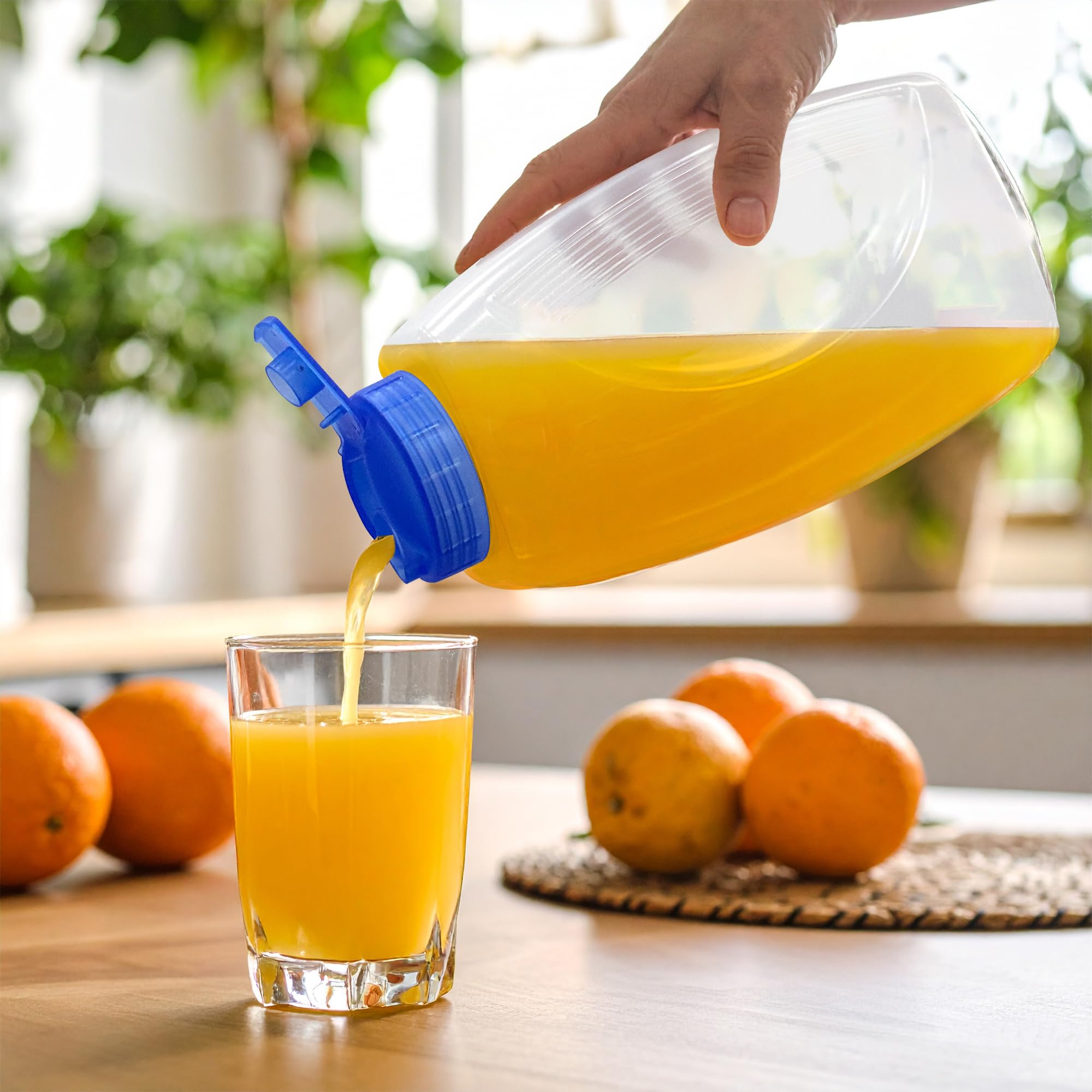 Amazing Abby Fitly heat-resistant pitcher handles hot drinks safely.