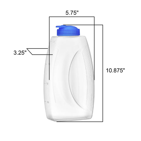Amazing Abby Fitly 64-oz capacity serves large servings and refills.