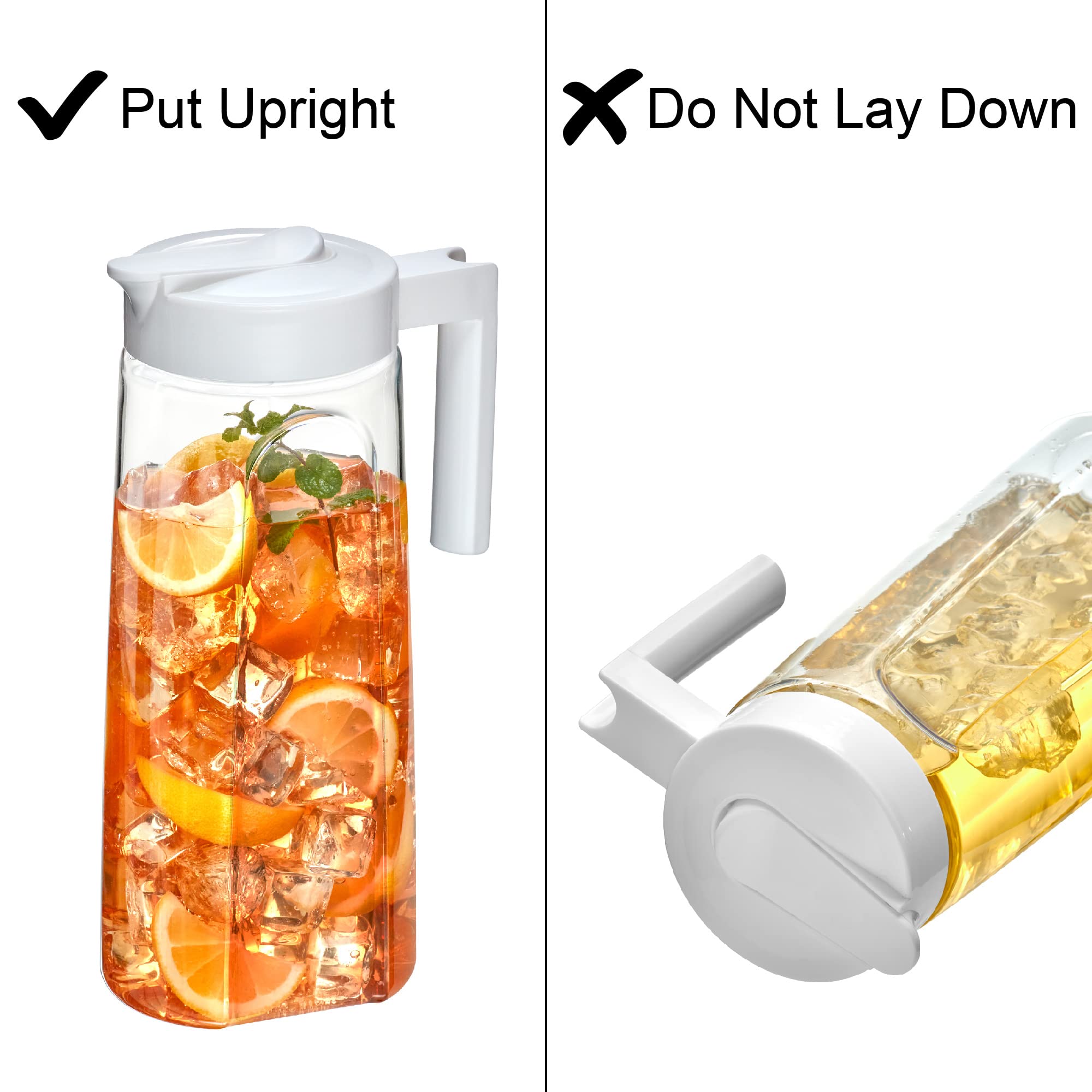 Amazing Abby 64 oz capacity shown for iced tea and infused drinks.