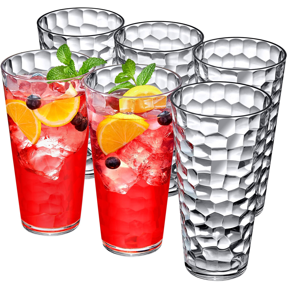 Amazing Abby Iceberg 30oz tumbler, crystal-clear and stackable for entertaining.