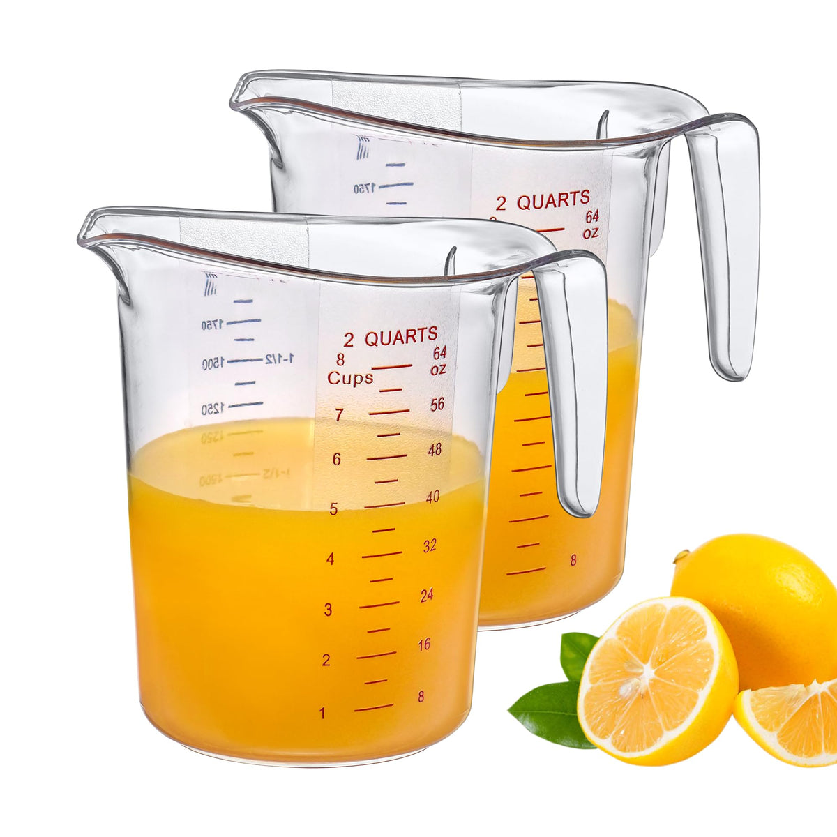 Amazing Abby Melissa 64oz measuring pitcher in side view for precise pouring.