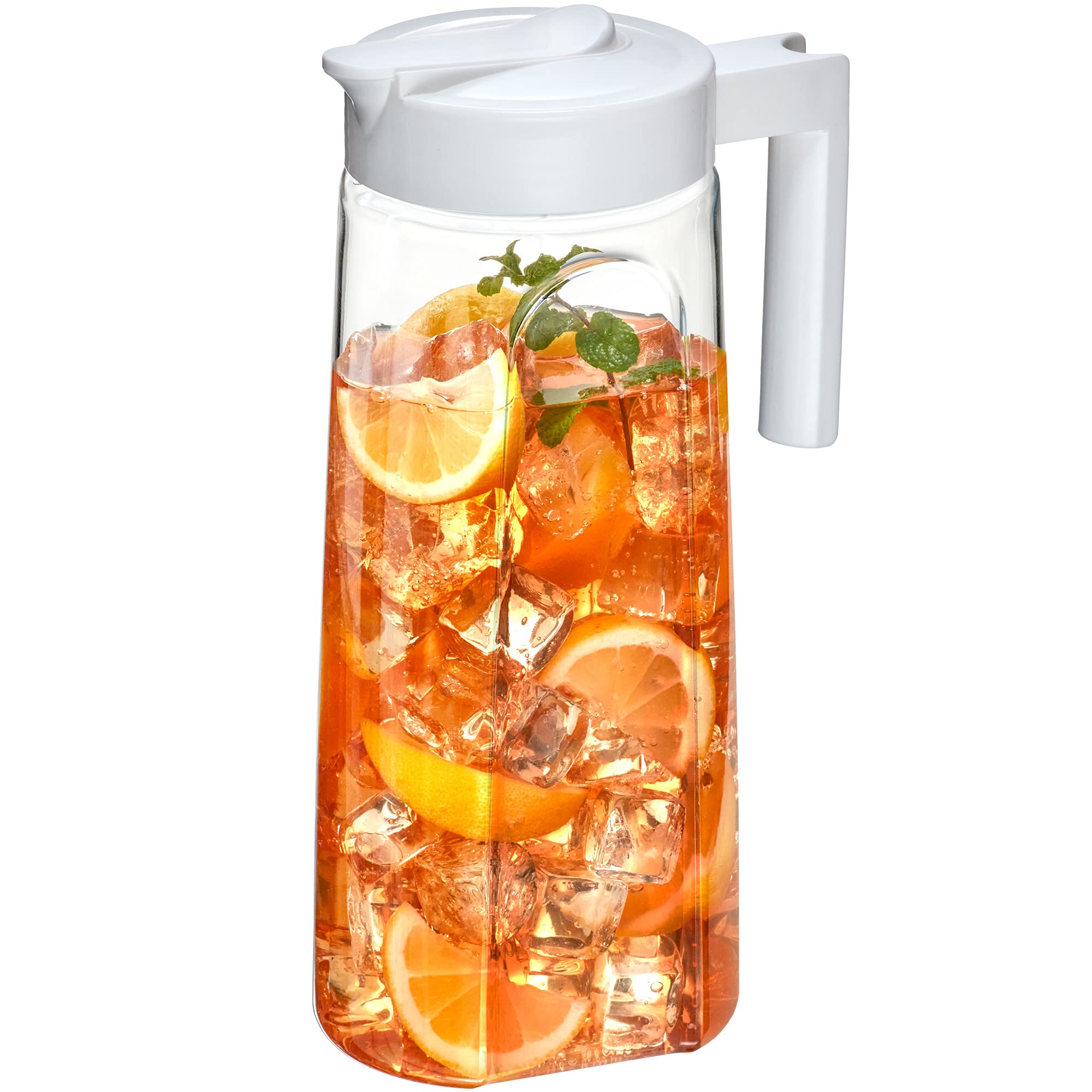 Amazing Abby Slim Tritan Pitcher with 64-oz capacity for family refills.