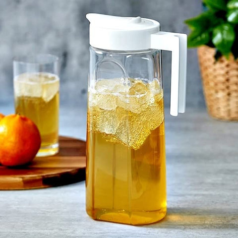 Amazing Abby Slim Tritan Pitcher crystal-clear body facilitates quick content checks.