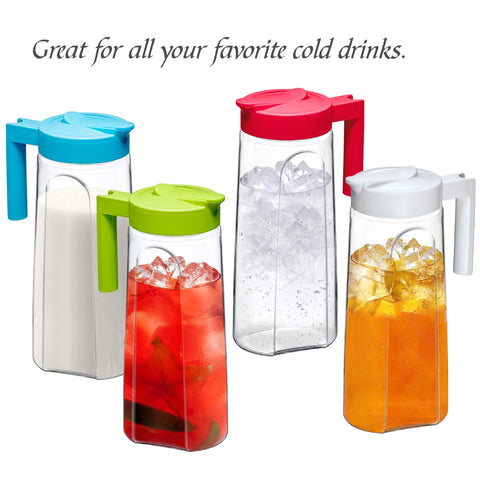 Amazing Abby Slim Tritan Pitcher sturdy handle offers comfortable grip.