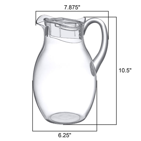 Amazing Abby Bubbly Grand pitcher, handle-side, sturdy for easy pouring.
