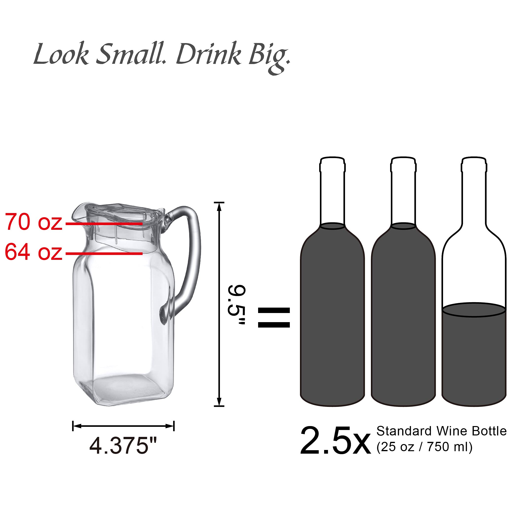 Amazing Abby Quadly modern pitcher shown for indoor and outdoor gatherings