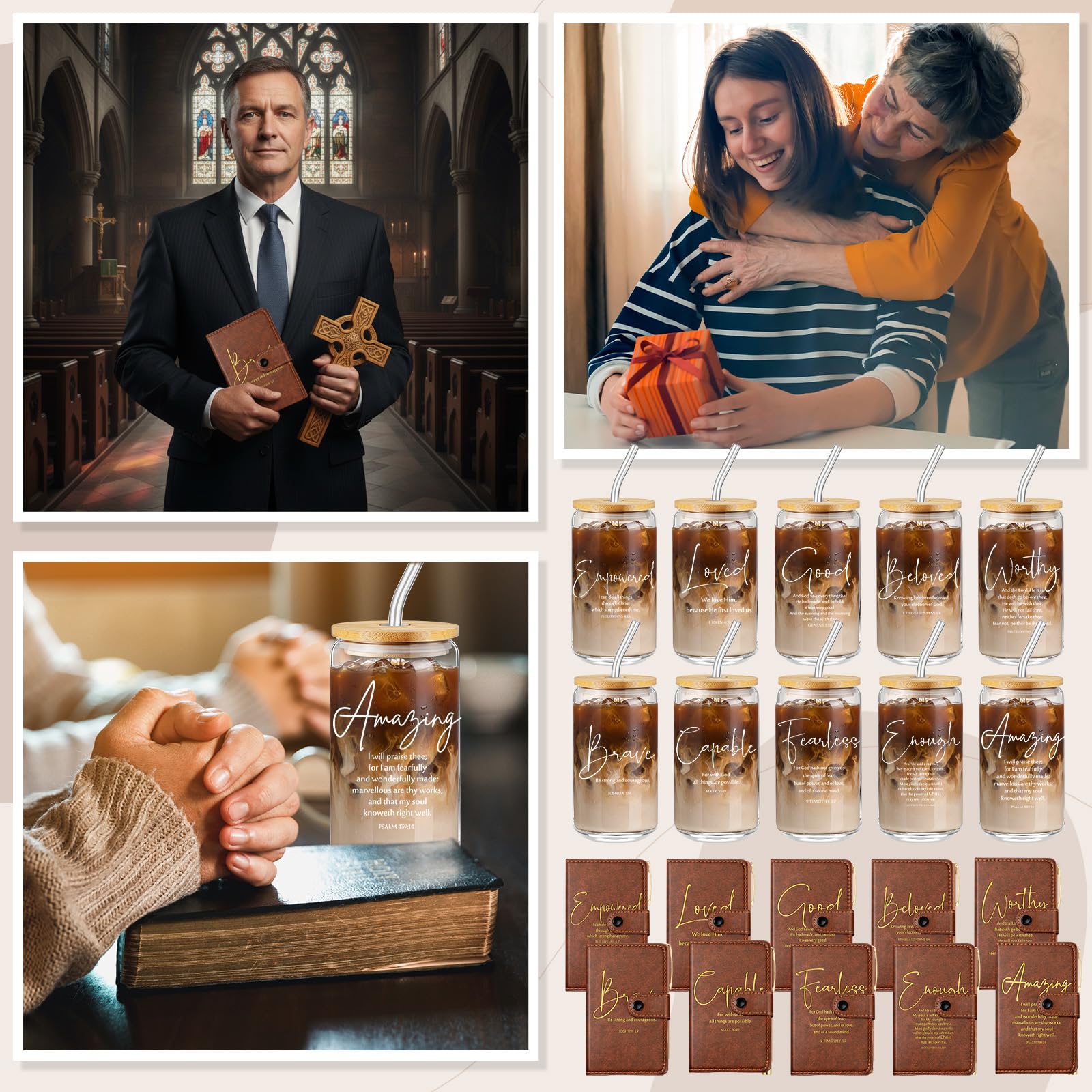 AmazingSpark brown gift packaging suitable for Christmas and church gifts