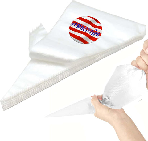 AMBESTAR 18-inch tipless bag opening enables easy filling for large-scale decorating.
