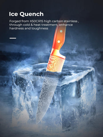 AMEGAT 8-inch slicing knife delivering clean, even cuts.