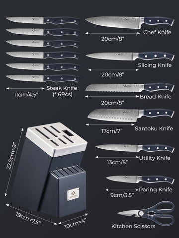 AMEGAT waved blade pattern knife close-up showing elegant design and precision.