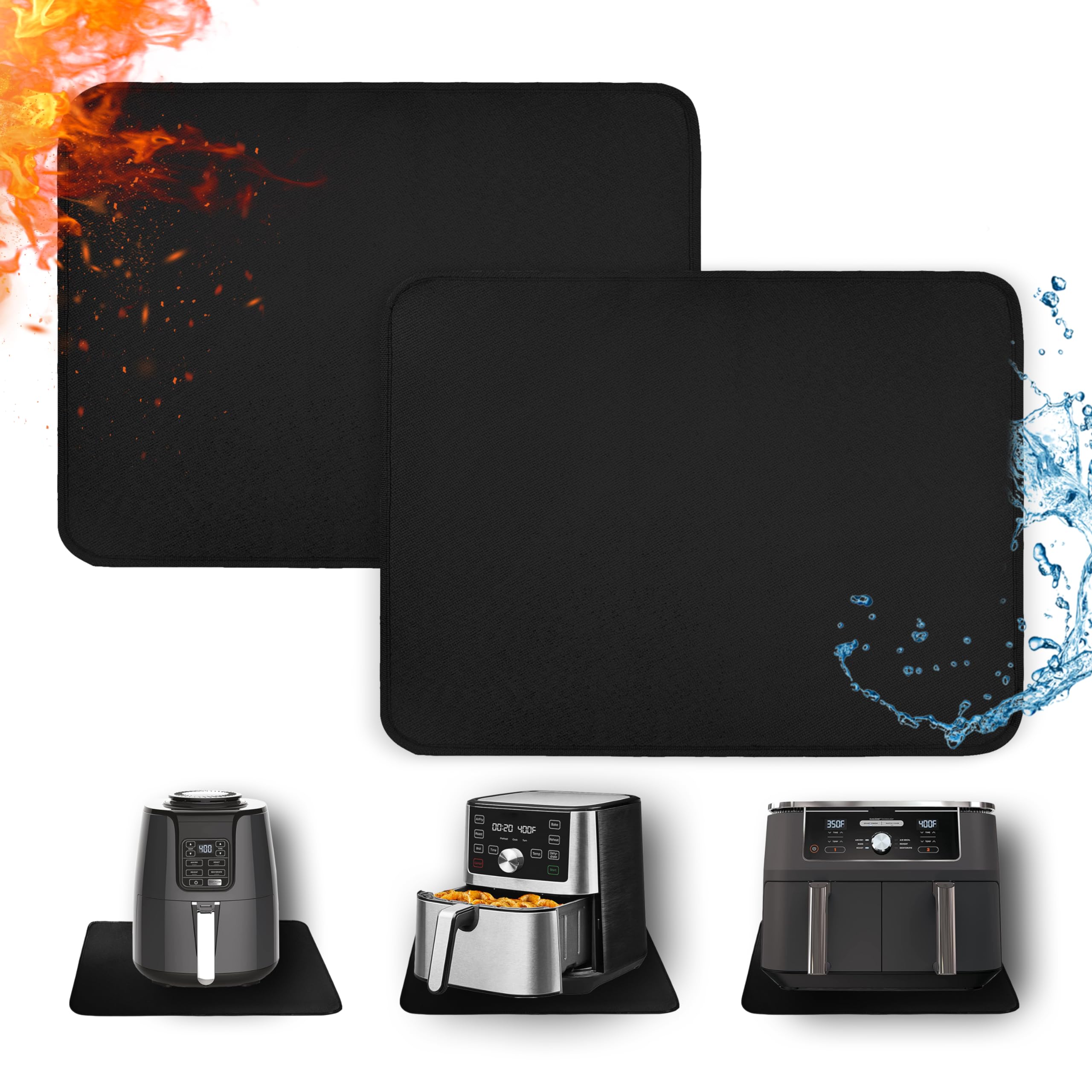 Amerbro heat resistant mat with fireproof edges protecting countertops.