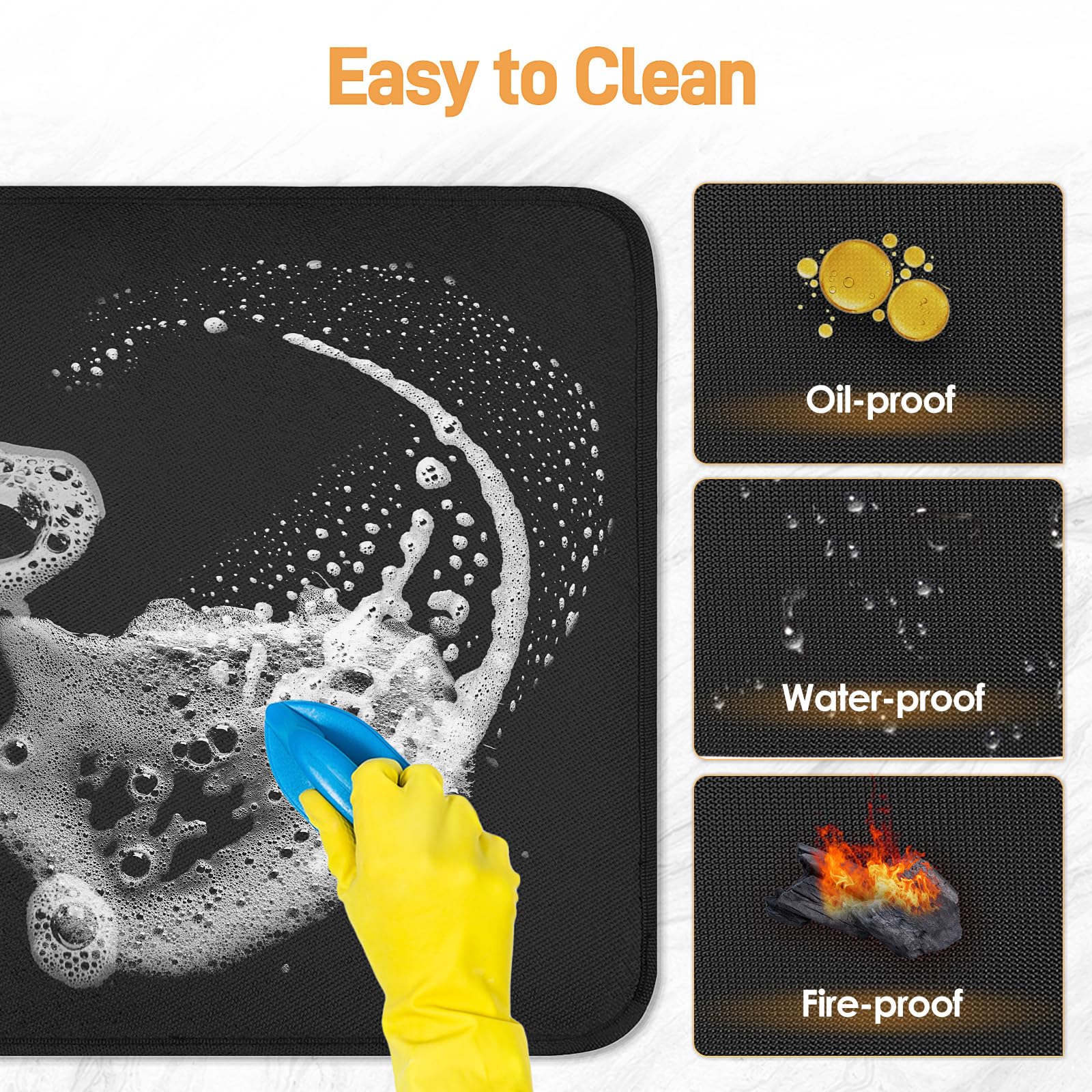 Amerbro mat fits most small appliances for stable placement.