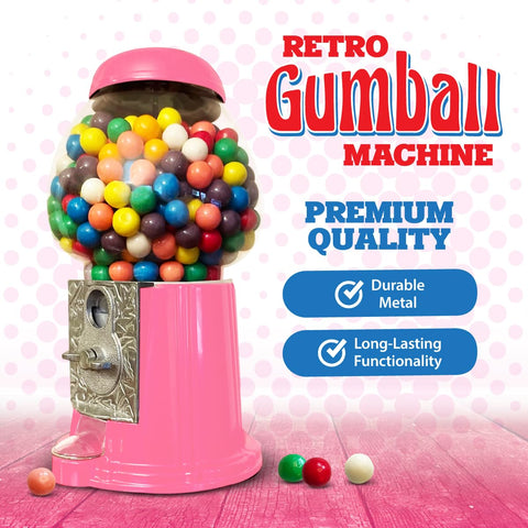 American Gumball Company 11-inch retro pink design elevates home or office spaces