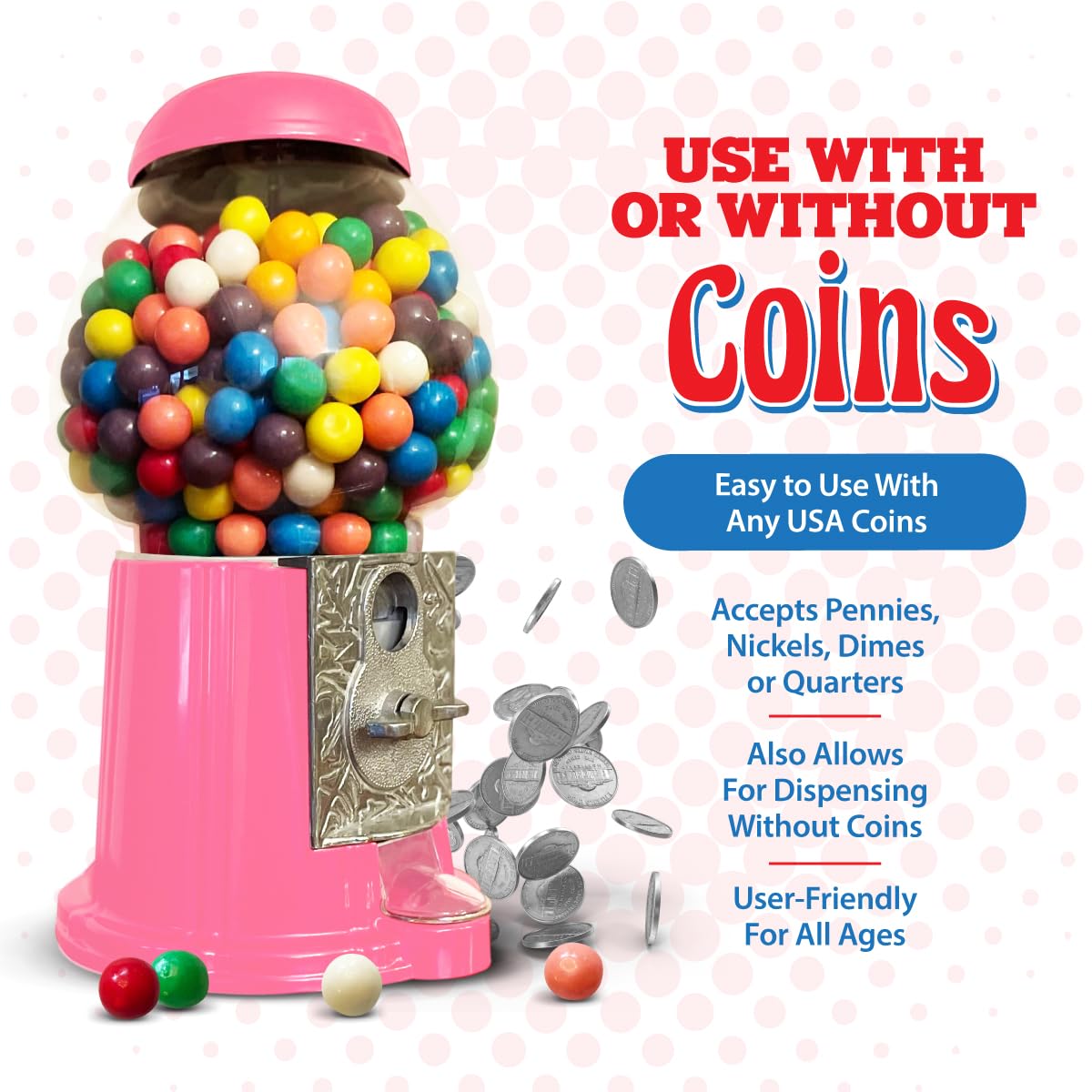 American Gumball Company decor-ready dispenser adds playful retro appeal
