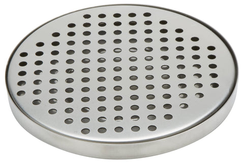 American Metalcraft DT3 round drip tray under a dispenser to catch drips