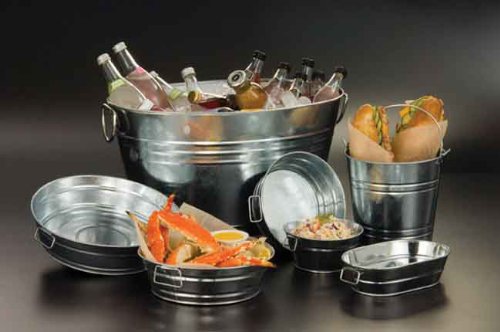 American Metalcraft pail with sturdy handle for easy transport between prep and serving areas
