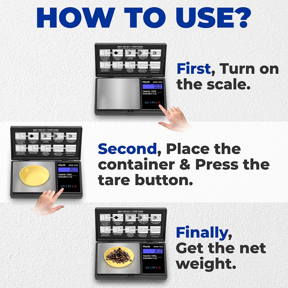 AMERICAN WEIGH SCALES AWS-600G display close-up with color-changing readout for easy viewing.
