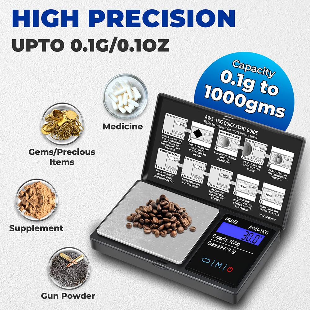 AMERICAN WEIGH SCALES AWS-600G microfiber cloth for cleaning and care.