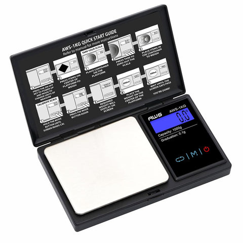 AMERICAN WEIGH SCALES AWS-600G front view showing compact portable design for on-the-go weighing.