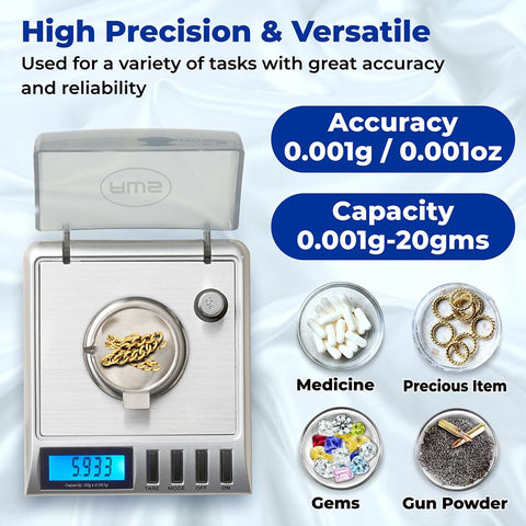 American Weigh Scales Gemini-20 includes calibration weights for accurate setup